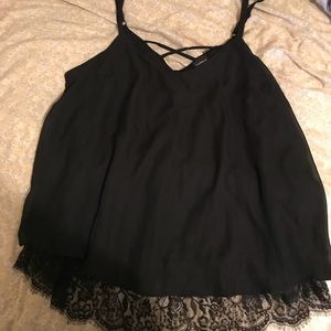 Torrid 2x Lace Trim Black Cami